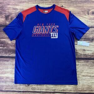New York Giants NFL Team Apparel Mens XL Short Sleeve Crew Neck T Shirt Red Blue